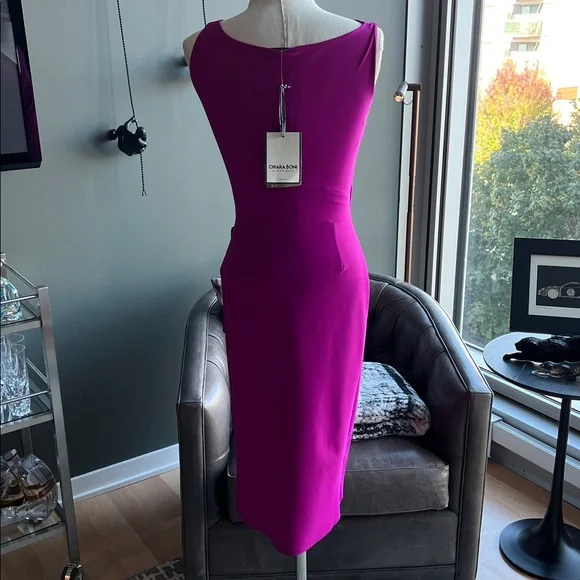 New Chiara Boni La Petite Robe Charisse Ruffle Cocktail Dress Size 4
